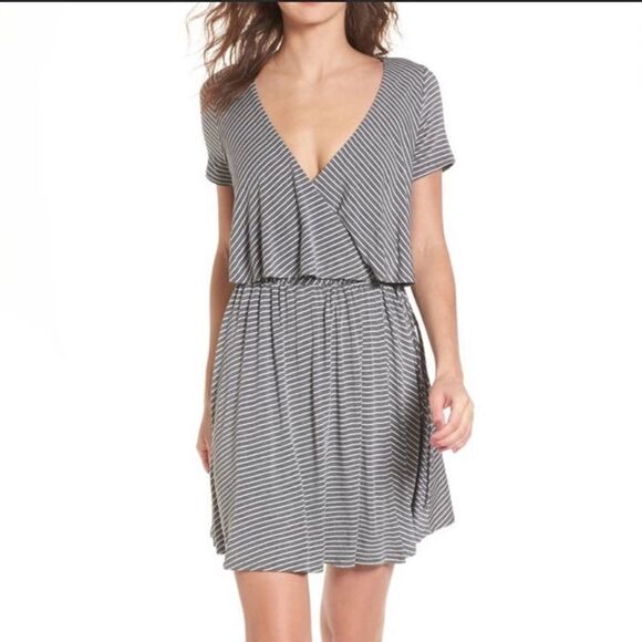 Nordstrom Dee Elly Striped Wrap Dress - Picture 1 of 7